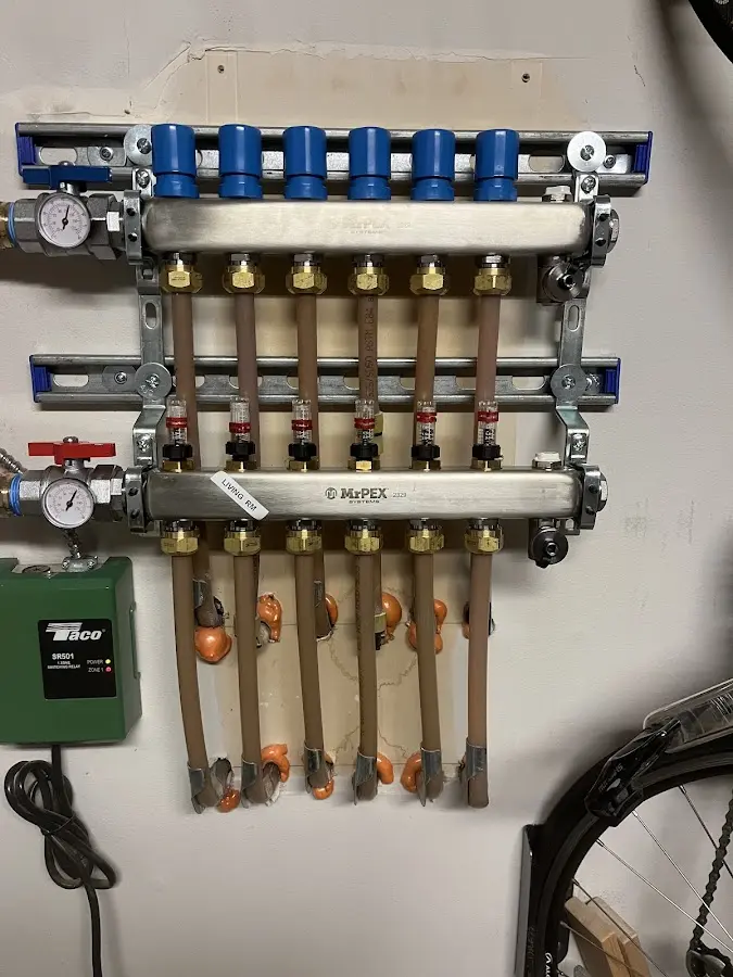 Plumber performing Gas Leak Detection at a residential property in Franklin Farm